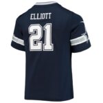 ropa NFL camiseta del juego del equipo azul marino de ezekiel elliott de los dallas cowboys juventud 20DRH2973 - Image 3