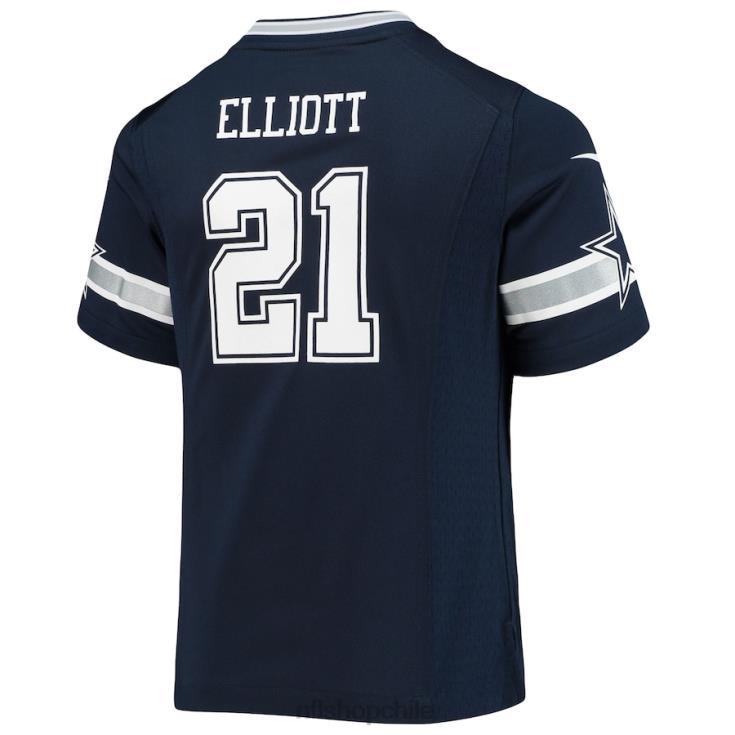 ropa NFL camiseta del juego del equipo azul marino de ezekiel elliott de los dallas cowboys juventud 20DRH2973 - Image 3