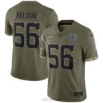 ropa NFL camiseta indianapolis potros nike olive 2022 saludo al servicio limitado hombres 20DRH3069