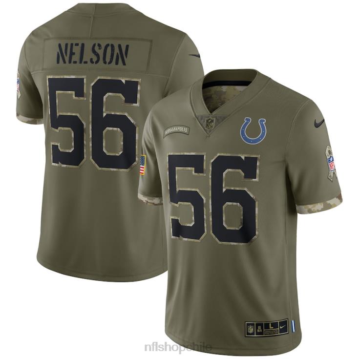 ropa NFL camiseta indianapolis potros nike olive 2022 saludo al servicio limitado hombres 20DRH3069 - Image 1