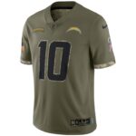 ropa NFL camiseta los angeles chargers nike oliva 2022 saludo al servicio limitado hombres 20DRH1741 - Image 2