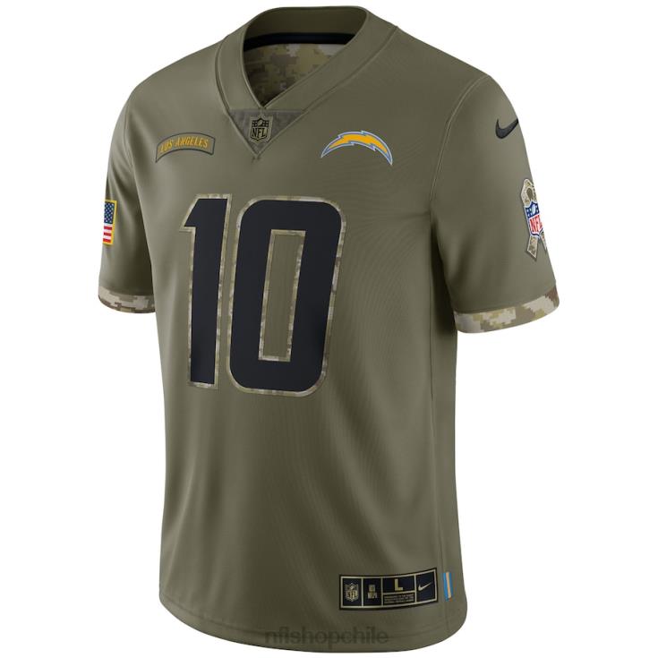 ropa NFL camiseta los angeles chargers nike oliva 2022 saludo al servicio limitado hombres 20DRH1741 - Image 2
