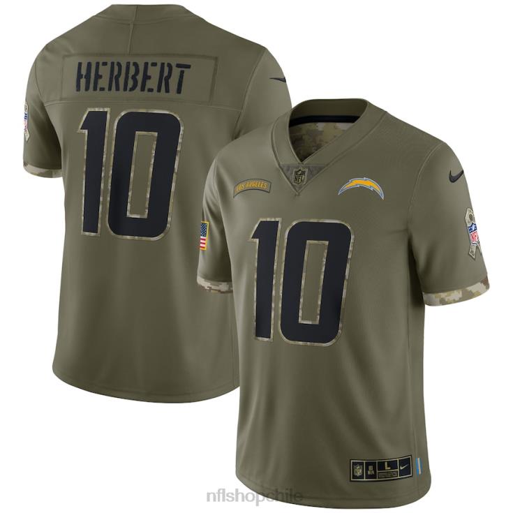 ropa NFL camiseta los angeles chargers nike oliva 2022 saludo al servicio limitado hombres 20DRH1741 - Image 1