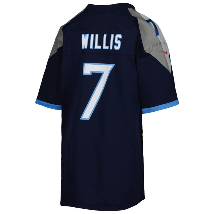 ropa NFL camiseta nike azul marino de los titanes de tennessee malik willis juventud 20DRH2932 - Image 3
