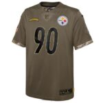 ropa NFL camiseta nike pittsburgh steelers oliva 2022 salute to service player limitada juventud 20DRH2572 - Image 2