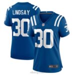 ropa NFL camiseta nike royal game de los colts de indianapolis phillip lindsay mujer 20DRH6333