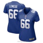 ropa NFL camiseta nike royal game de shane lemieux de los gigantes de nueva york mujer 20DRH6460