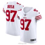 ropa NFL camiseta nike san francisco 49ers nick bosa blanca vapor elite hombres 20DRH2033