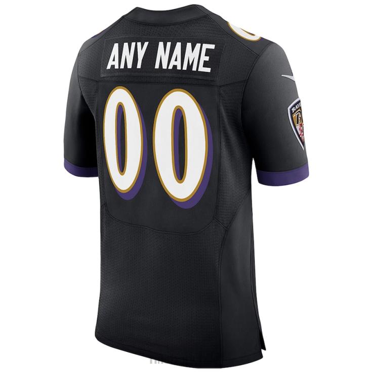 ropa NFL camiseta personalizada de elite de la máquina de velocidad negra de los cuervos de baltimore nike hombres 20DRH4842 - Image 3