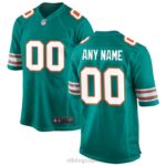 ropa NFL camiseta personalizada de juego alternativa nike aqua de los delfines de miami hombres 20DRH194