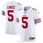 ropa NFL camiseta san francisco 49ers trey lance nike vapor limitada blanca hombres 20DRH2896