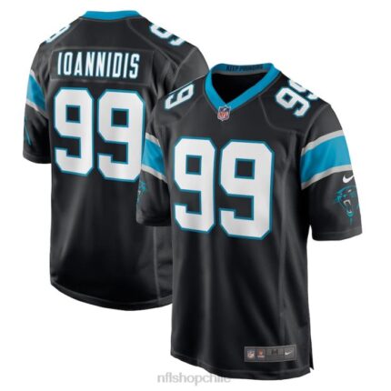 ropa NFL carolina panthers matt ioannidis nike camiseta negra del jugador del juego hombres 20DRH6271