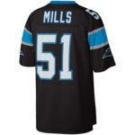 ropa NFL carolina panthers sam mills mitchell & ness réplica de camiseta negra heredada hombres 20DRH1214 - Image 3