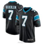 ropa NFL carolina panthers steve beuerlein nike camiseta negra de jugador retirado hombres 20DRH6883