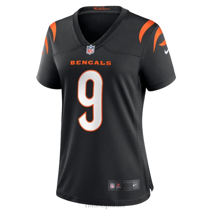 ropa NFL cincinnati bengals joe burrow nike camiseta negra del juego del jugador mujer 20DRH37 - Image 2