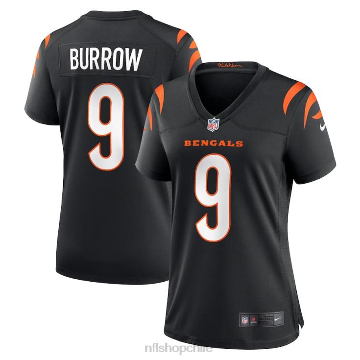 ropa NFL cincinnati bengals joe burrow nike camiseta negra del juego del jugador mujer 20DRH37 - Image 1