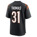 ropa NFL cincinnati bengals michael thomas nike camiseta negra del juego hombres 20DRH4810 - Image 3