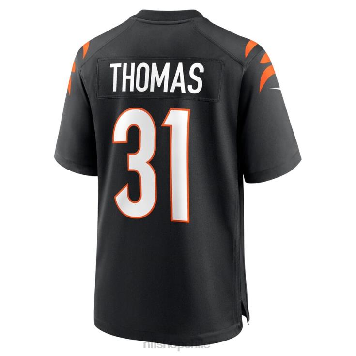ropa NFL cincinnati bengals michael thomas nike camiseta negra del juego hombres 20DRH4810 - Image 3