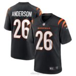 ropa NFL cincinnati bengals tycen anderson nike camiseta negra del jugador del juego hombres 20DRH4454