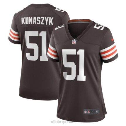 ropa NFL cleveland browns jordan kunaszyk nike marrón jugador camiseta mujer 20DRH6841