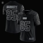 ropa NFL cleveland browns myles garrett camiseta nike negra rflctv limitada hombres 20DRH2451 - Image 2