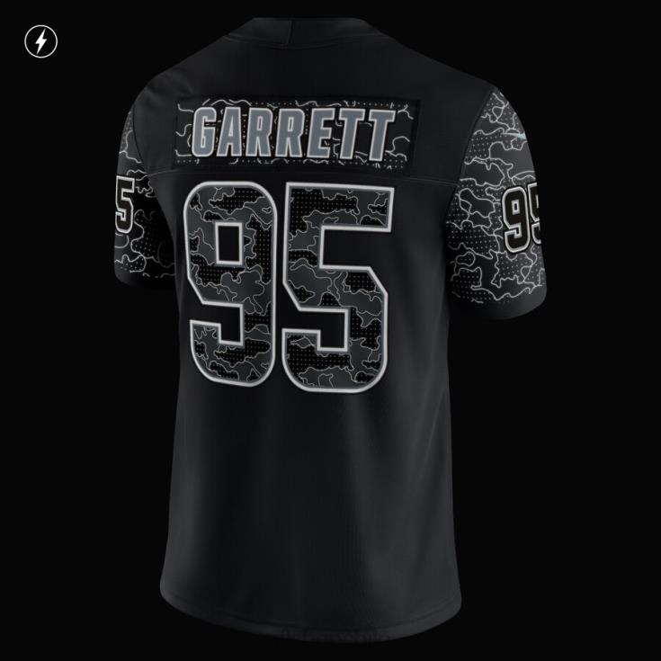 ropa NFL cleveland browns myles garrett camiseta nike negra rflctv limitada hombres 20DRH2451 - Image 6