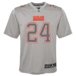 ropa NFL cleveland browns nick chubb camiseta nike gris atmósfera juego juventud 20DRH2512 - Image 2