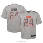 ropa NFL cleveland browns nick chubb camiseta nike gris atmósfera juego juventud 20DRH2512