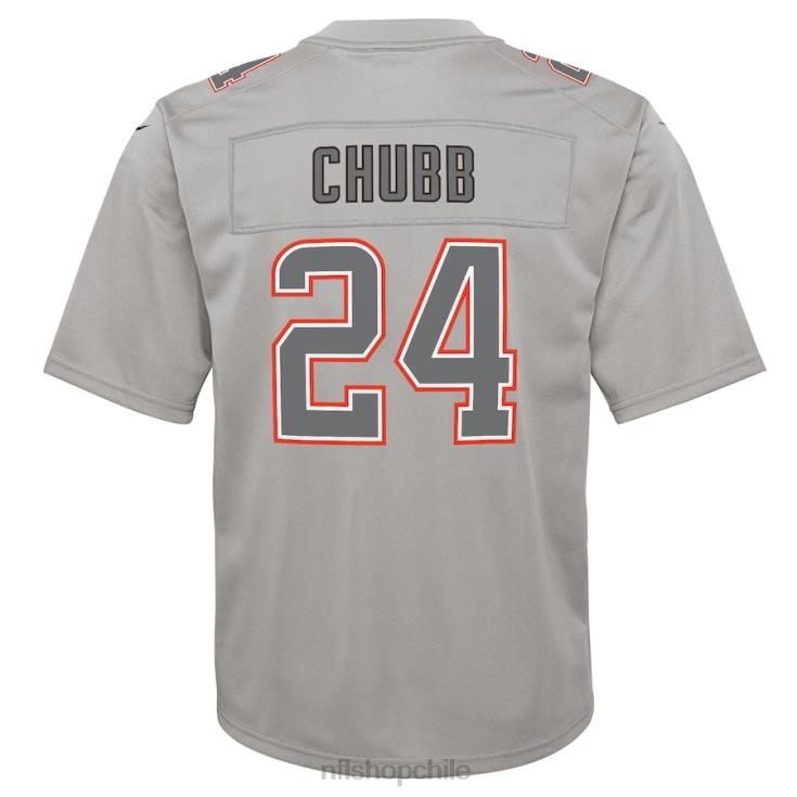 ropa NFL cleveland browns nick chubb camiseta nike gris atmósfera juego juventud 20DRH2512 - Image 3
