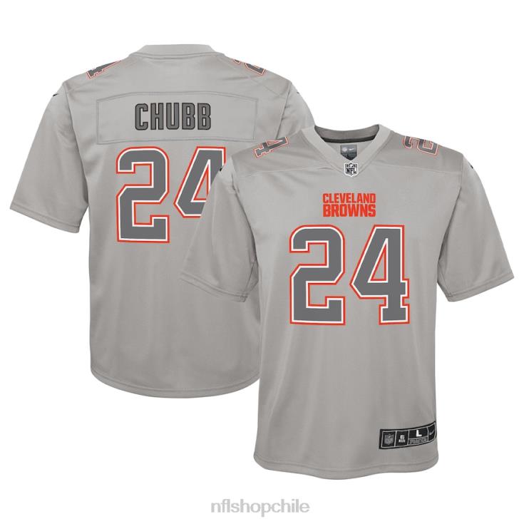 ropa NFL cleveland browns nick chubb camiseta nike gris atmósfera juego juventud 20DRH2512 - Image 1