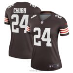 ropa NFL cleveland browns nick chubb camiseta nike marrón leyenda mujer 20DRH1905