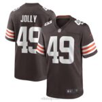 ropa NFL cleveland browns shaun jolly nike camiseta marrón del jugador del juego hombres 20DRH6005
