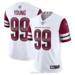 ropa NFL comandantes de washington persiguen joven camiseta nike vapor limitada blanca hombres 20DRH3322