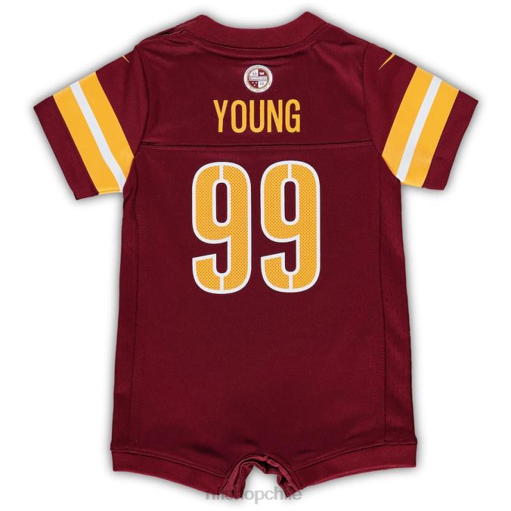 ropa NFL comandantes de washington persiguen joven jersey nike juego mameluco burdeos niños 20DRH3233 - Image 3