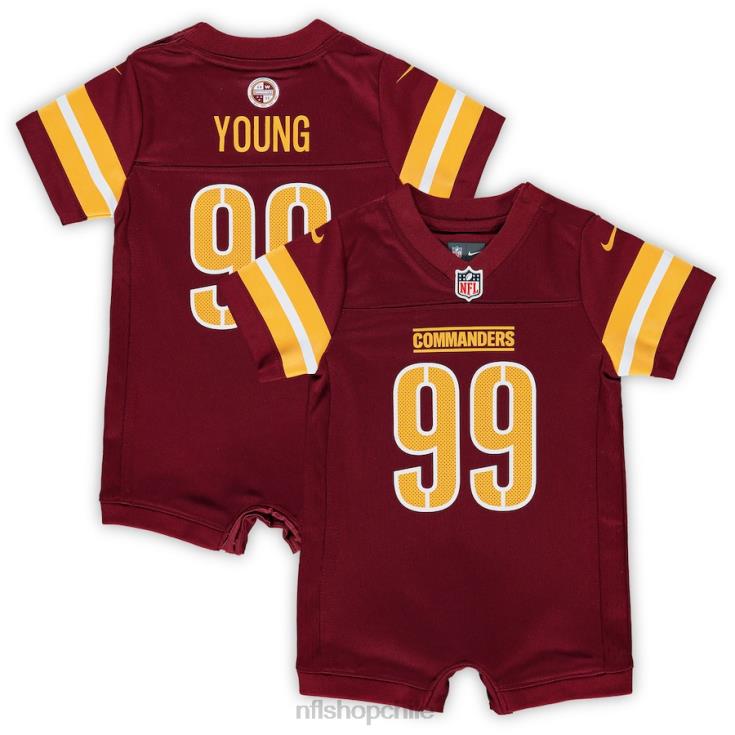 ropa NFL comandantes de washington persiguen joven jersey nike juego mameluco burdeos niños 20DRH3233 - Image 1