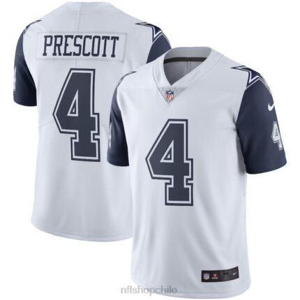 ropa NFL dallas cowboys dak prescott blanco nike color rush vapor camiseta limitada hombres 20DRH2564