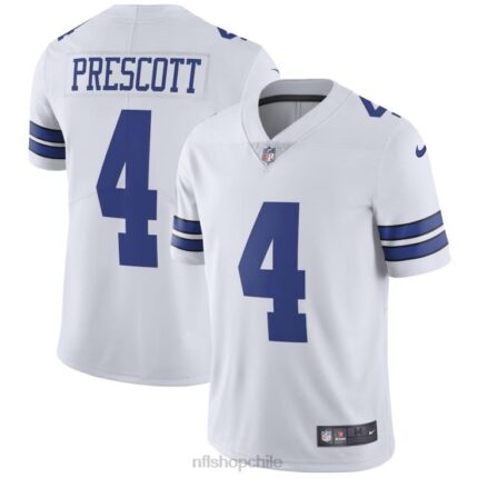 ropa NFL dallas cowboys dak prescott camiseta de jugador limitada nike vapor intocable blanca hombres 20DRH5435