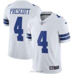 ropa NFL dallas cowboys dak prescott camiseta de jugador nike vapor limitada blanca hombres 20DRH6092