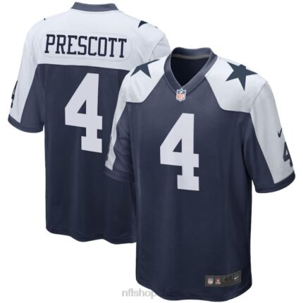 ropa NFL dallas cowboys dak prescott nike azul marino juego alternativo camiseta del equipo hombres 20DRH1142