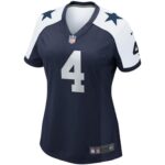 ropa NFL dallas cowboys dak prescott nike azul marino juego alternativo camiseta del equipo mujer 20DRH1118 - Image 2