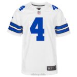 ropa NFL dallas cowboys dak prescott nike camiseta blanca juego juventud 20DRH2104 - Image 2