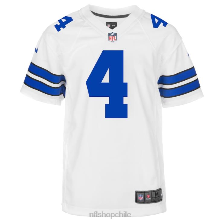 ropa NFL dallas cowboys dak prescott nike camiseta blanca juego juventud 20DRH2104 - Image 2