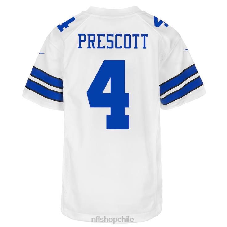 ropa NFL dallas cowboys dak prescott nike camiseta blanca juego juventud 20DRH2104 - Image 3