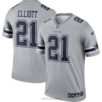 ropa NFL dallas cowboys ezekiel elliott nike gris leyenda invertida camiseta hombres 20DRH1211