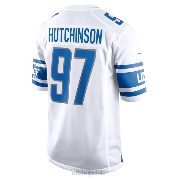 ropa NFL Detroit Lions Aidan Hutchinson Nike camiseta blanca de jugador hombres 20DRH79 - Image 3