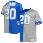 ropa NFL detroit lions barry sanders mitchell & ness azul/plata grande y alto legado dividido réplica de jugador retirado hombres 20DRH2200