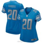 ropa NFL detroit lions barry sanders nike azul juego jugador retirado camiseta mujer 20DRH1953