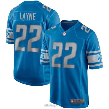 ropa NFL detroit lions bobby layne nike azul juego jugador retirado camiseta hombres 20DRH2710
