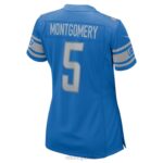 ropa NFL detroit lions david montgomery nike azul jugador camiseta mujer 20DRH3700 - Image 3