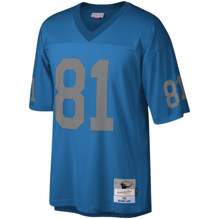 ropa NFL Detroit Lions Dick "Night Train" Lane Mitchell & Ness réplica de camiseta azul heredada hombres 20DRH3000 - Image 2
